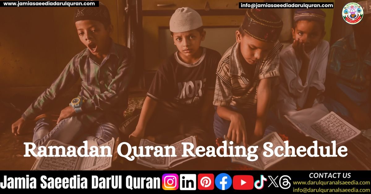 Ramadan Quran Reading Schedule