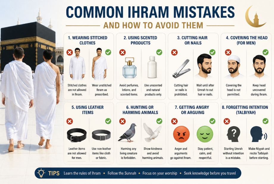 Common Ihram Mistakes to Avoid Before Umrah